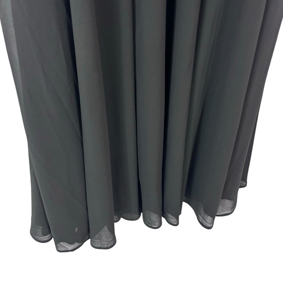 Lulu’s Maxi Gown Prom Homecoming Dress Black Strappy A-line Halter Size M - Picture 5 of 14